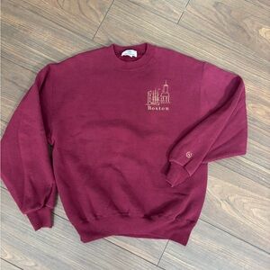 Boston Crewneck Sweatshirt - Men's Maroon Crewneck